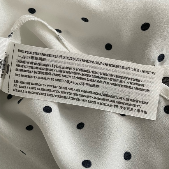 Abercrombie & Fitch Lace-Trim Satin Cami polka dot XS - Picture 5 of 5